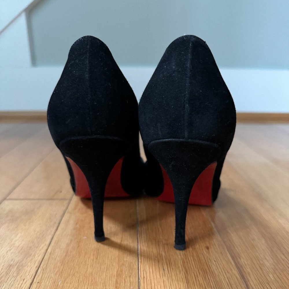 Christian Louboutin Black Suede Pumps